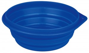 Ecuelle voyage pliable bleu